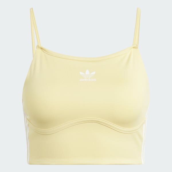 Yellow Adicolor 3-Stripes Bra Top