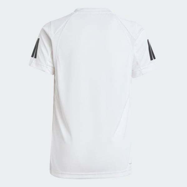 Blanco Polera de Tenis Club 3 Tiras para Niños