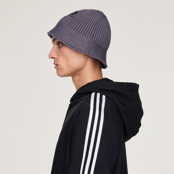 adidas Y-3 Heritage Knit Bucket Hat - Grey | Free Shipping with