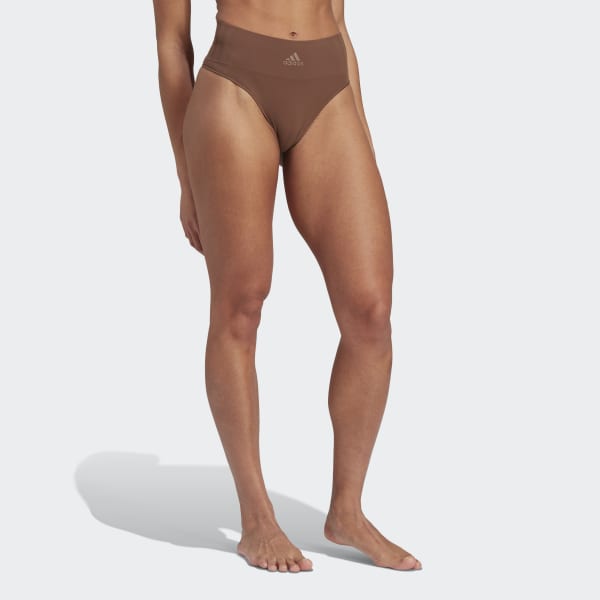adidas Active Seamless Micro Stretch Thong Underwear - Brown | Women\'s  Training | adidas US