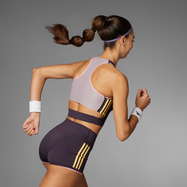 Purple Adizero Promo Running Crop Top