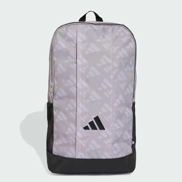 Grau Linear Monogram Grafik Rucksack