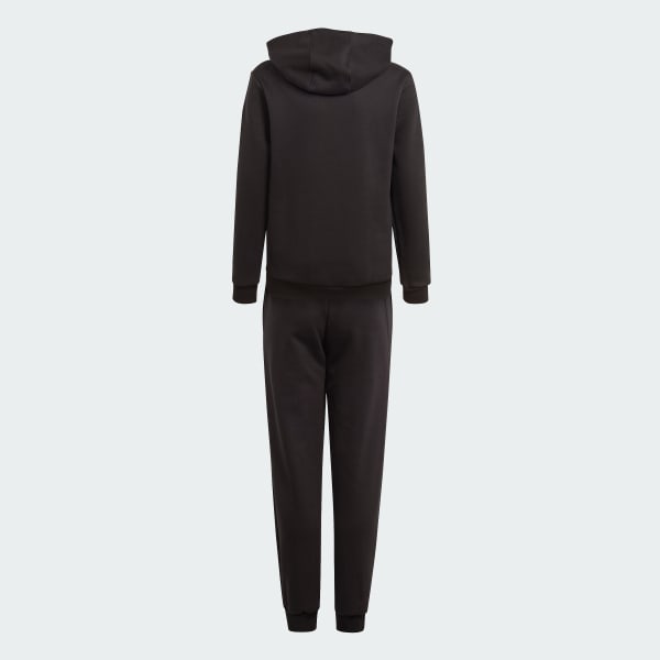 Black Hooded Fleece Tracksuit