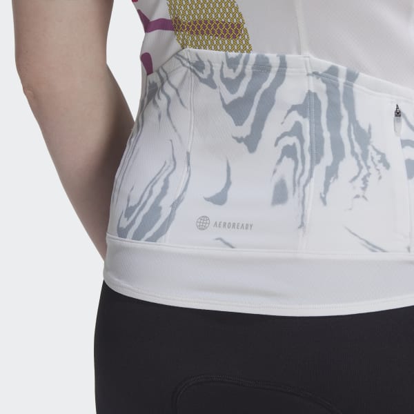 Bianco Maglia da ciclismo Thebe Magugu Short Sleeves