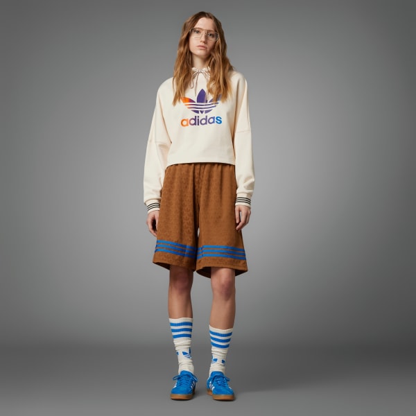 White Adicolor 70s Cropped Hoodie