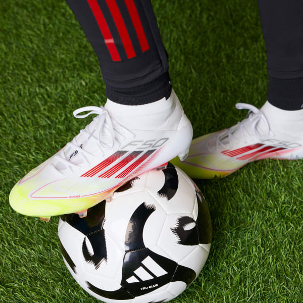 adidas F50 Elite Mid-Cut Firm Ground Cleats - White | Free