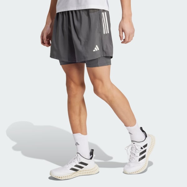 Grau Own the Run CLIMACOOL 2-in-1 5-Pocket Shorts