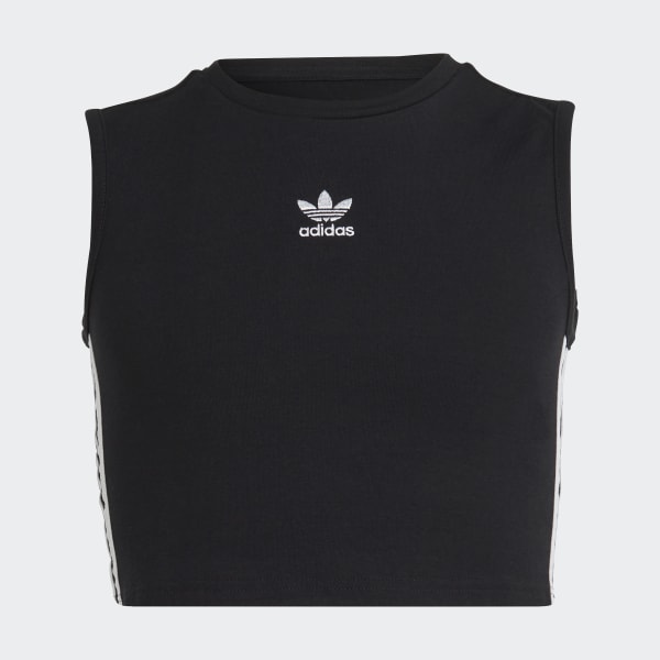 Adidas cropped top black deals