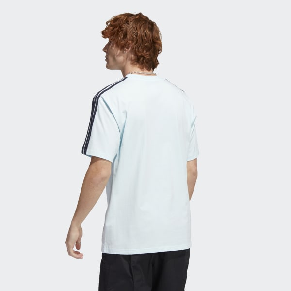 blauw Original Athletic Club 3-Stripes T-Shirt VB110