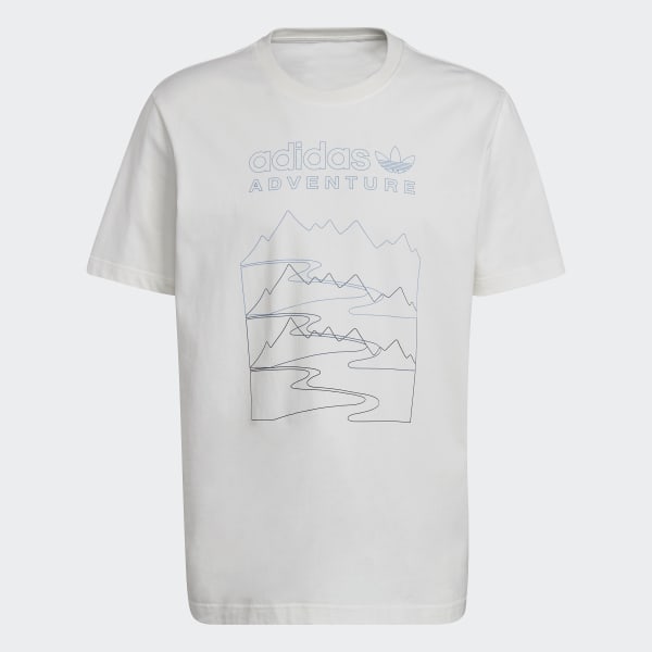 Branco T-shirt Mountain adidas Adventure