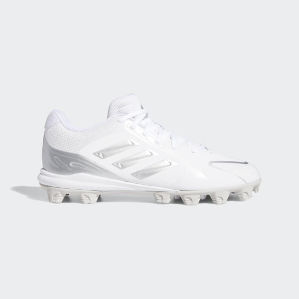 white molded cleats