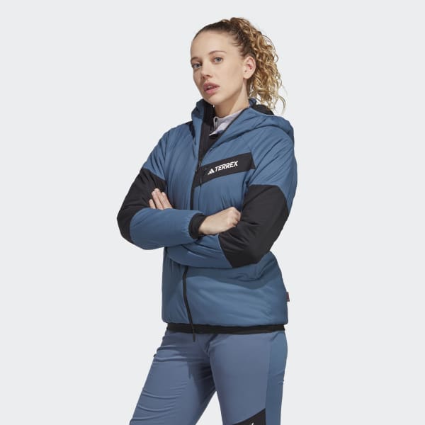 Blue Terrex Techrock Stretch PrimaLoft Hooded Jacket