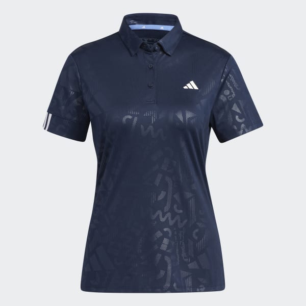 Blue AEROREADY Deboss Polo Shirt
