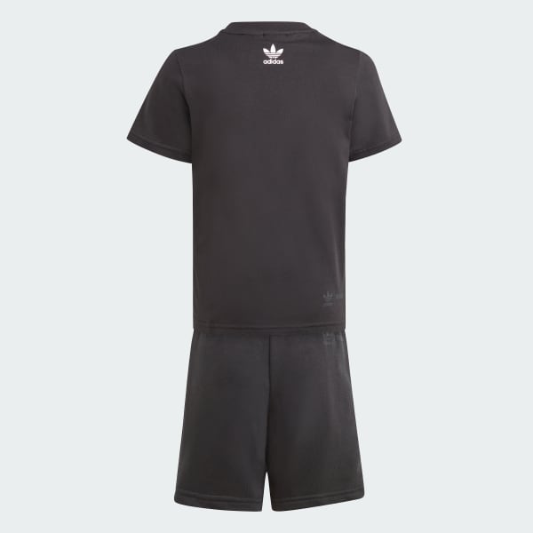 Negro Conjunto de Polera Corta adidas Originals x Hello Kitty