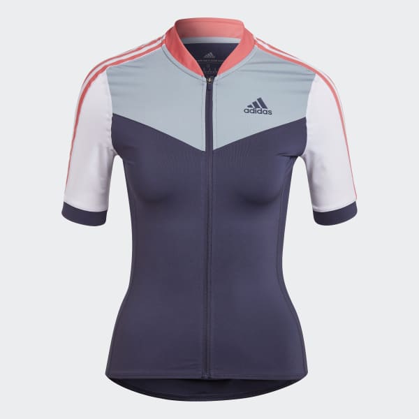 Azul Jersey de Ciclismo The Letras Manga Corta