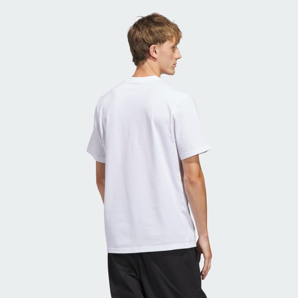 White SKATEBOARDING WRAP AROUND GRIT TEE