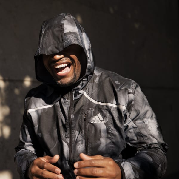 Czerń Marathon Fast Graphic Jacket VX384