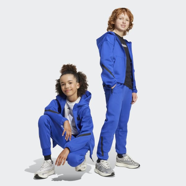 adidas ナイロンジャケット スキーウェア adidas Z.N.E. Full-Zip Hooded Track Jacket - Blue | Free Shipping