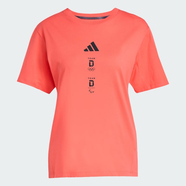 Rot Team D T-Shirt mit Grafik