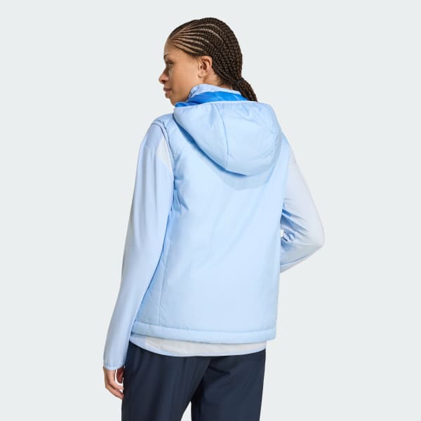 Azul Chaleco con capucha Terrex Multi Climawarm aislado