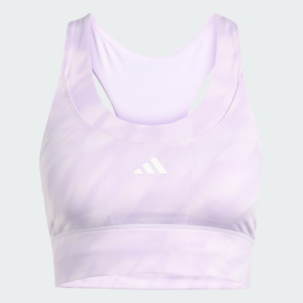 Purple Run Pocket Medium-Support Allover Print Bra