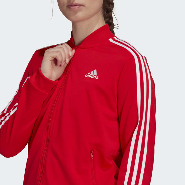 Lull F.Kr. Teasing adidas Essentials 3-Stripes Track Suit - Red | H10157 | adidas US