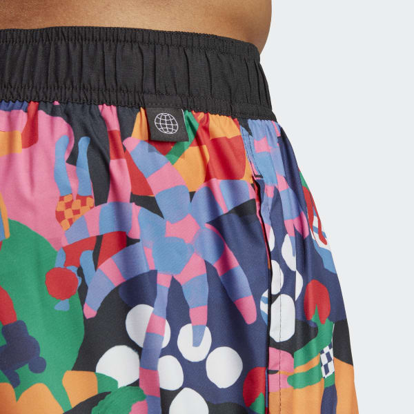 Svart adidas x Farm Swim Shorts (unisex)