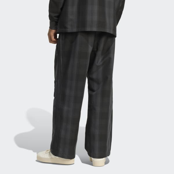 正規品 adidas チェック柄 ストレートパンツ アディダス アディダス オリジナルス & オールブラックス ファイヤー