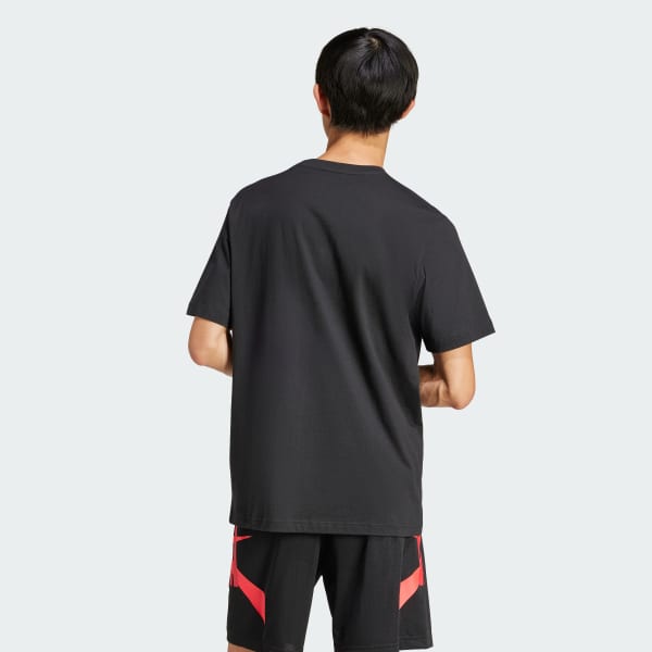 สีดำ เสื้อยืดพิมพ์ลาย House of Tiro Block