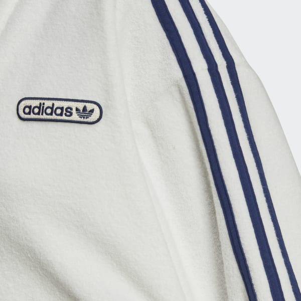 Blanco Polera Corta con Tejido de Rizo NCX23