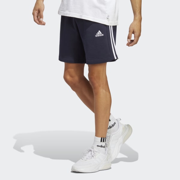 Blue Essentials French Terry 3-Stripes Shorts