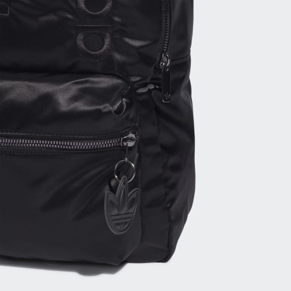 adidas Puffy Satin Backpack - Black, Women's Lifestyle