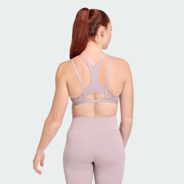 Violeta Top deportivo de tiras Optime Workout de soporte ligero