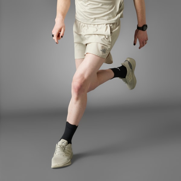 beige Run It Short