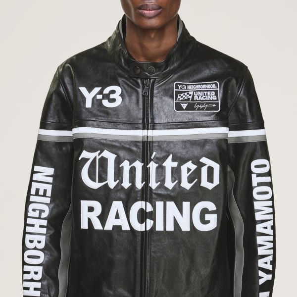 アディダス Y-3 NBHD LEATHER RACER JACKET - ブラック | アディダス