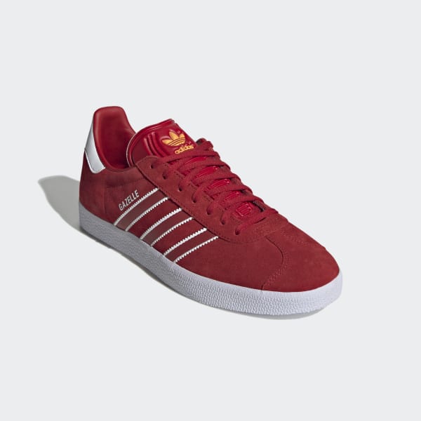 Mens adidas gazelle cheap ii red suede trainers