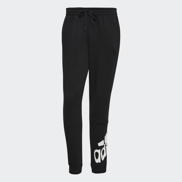 Noir Pantalon Essentials Fleece Tapered Cuff Logo 28968