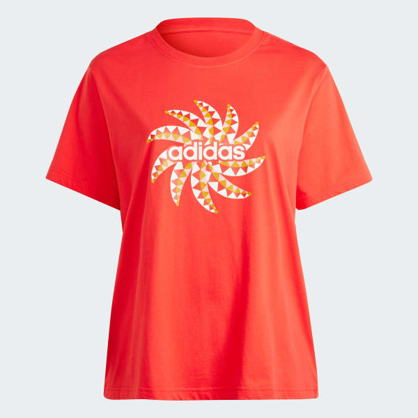 Vermelho Camiseta Estampada adidas x FARM Rio