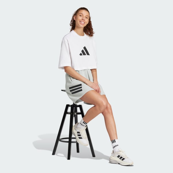 White Future Icons 3 Bar Logo Tee