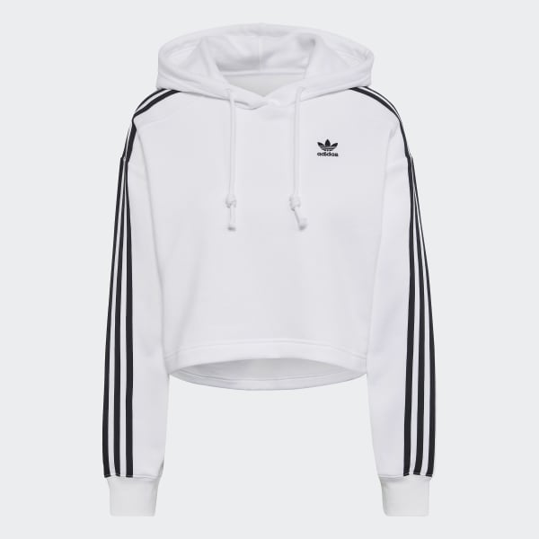 adidas Adicolor Classics Crop Hoodie - White | Women's Lifestyle ...