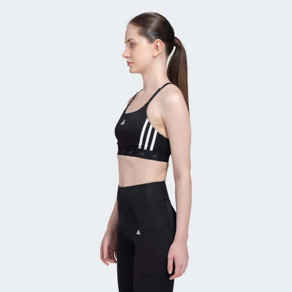 Black AEROREACT LIGHT-SUPPORT HYPERGLAM BRA