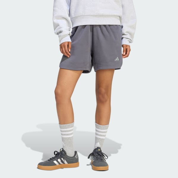 Γκρι Σορτς 3 Stripes Studio Fleece Loose