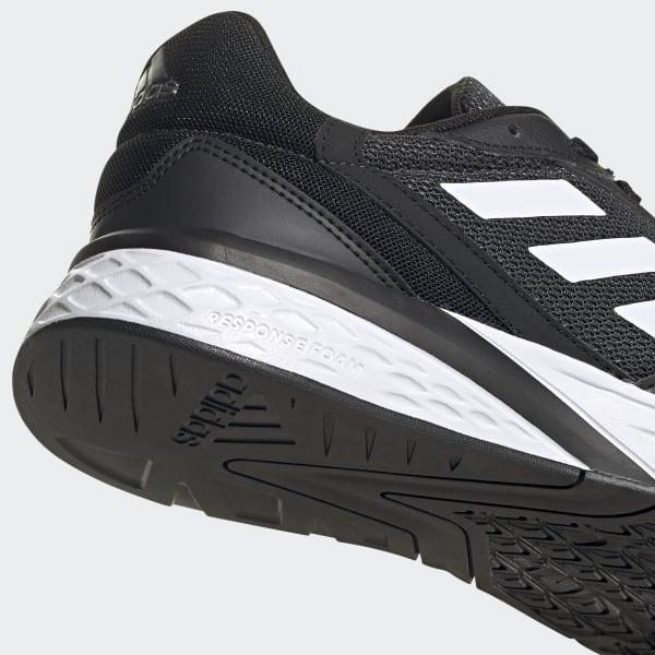 Adidas running response run trainers in black and white Clearance