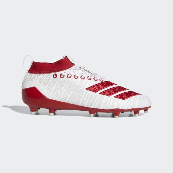 red and white adidas cleats