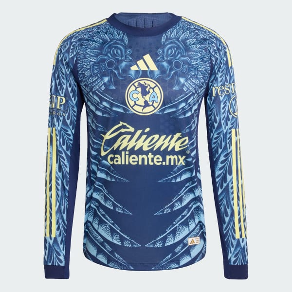 Blue Club América 25/26 Long Sleeve Away Authentic Jersey