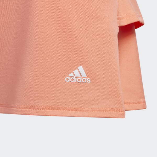 Orange Jupe-short Ruffled