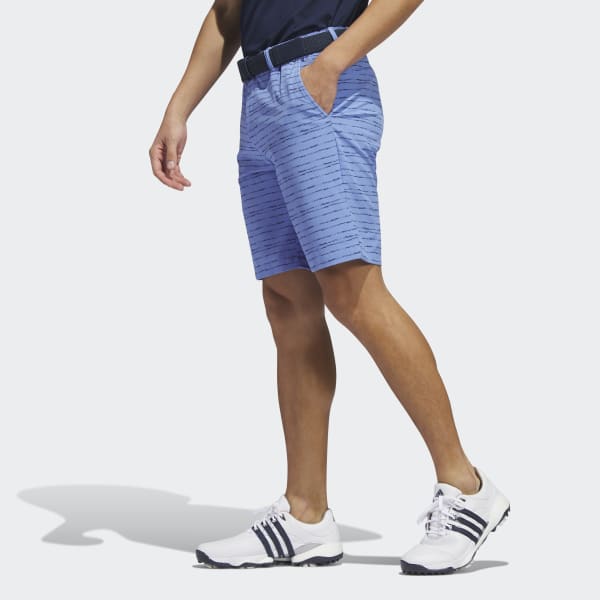 Blue Textured 9-Inch Golf Shorts