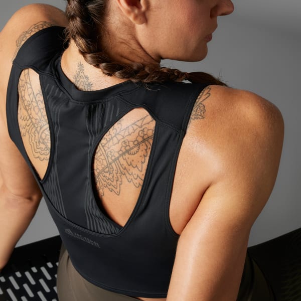 Negro Playera sin Mangas Corta de Entrenamiento Pro Series