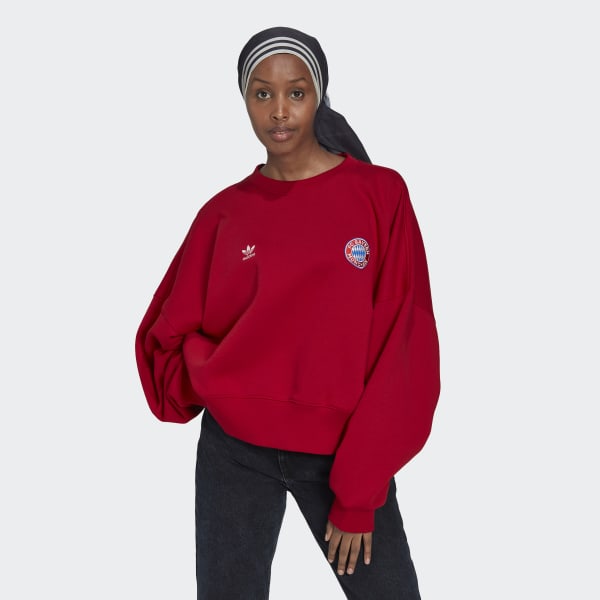 Κόκκινο FC Bayern Essentials Trefoil Crewneck Sweatshirt