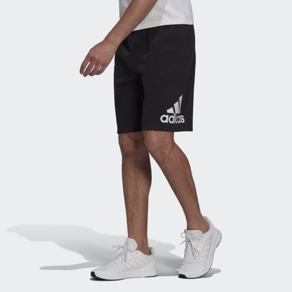 Black adidas Essentials Fleece Big Logo Shorts RO062
